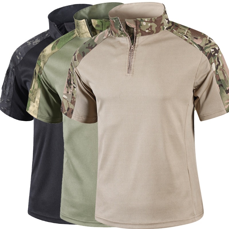 Hunting Outdoor Shirts - قميص تكتيكي صيفي للرجال بنمط التمويه،