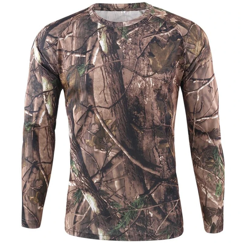 Hunting Outdoor Clothing Brands - البوب طويلة الأكمام التمويه تي شيرت