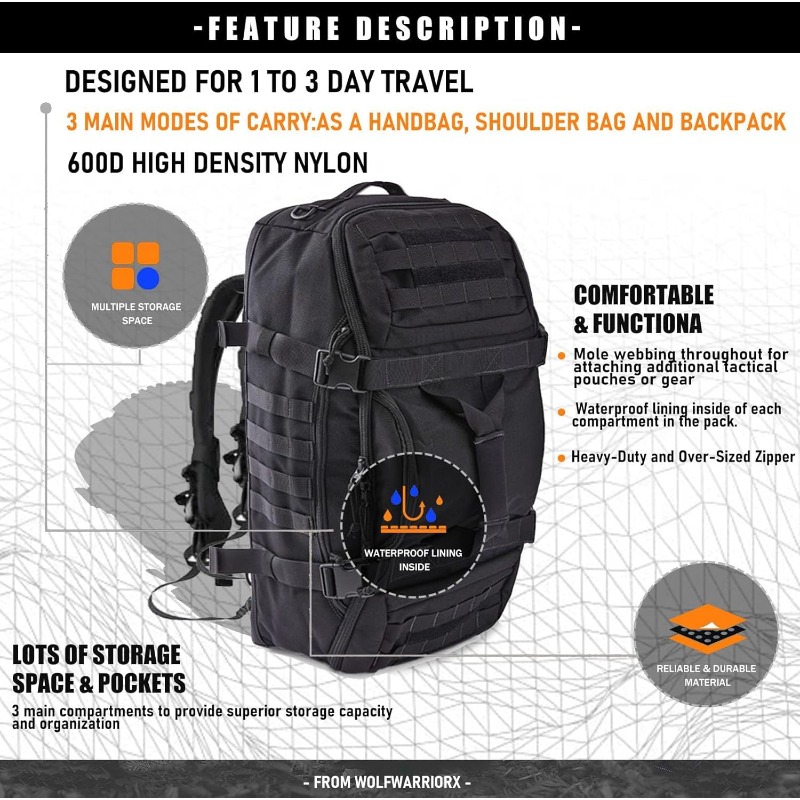 حقيبة سفر رياضية LQARMY سعة 25 - مراجعة Outdoor Hunting Backpack وسعره