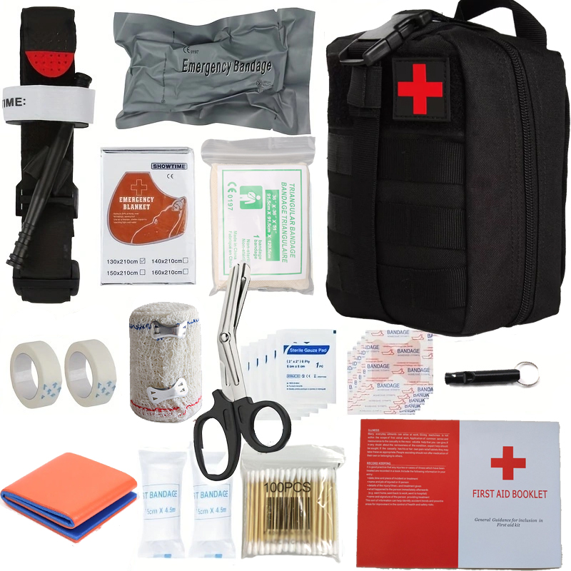 50 قطعة IFAK الصدمة بقاء الإسع - مراجعة Field Dressing Kit وسعره